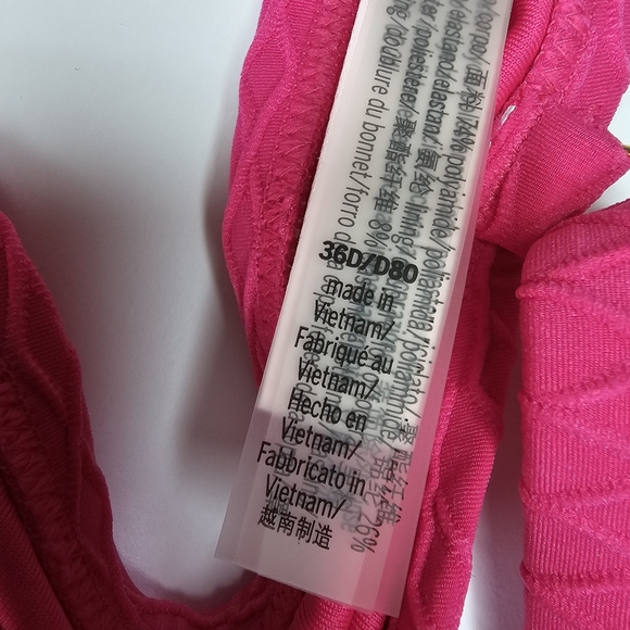 Victoria's Secret Mix & Match Twist Icon Push Up Bikini Top Sz 36D Forever Pink - Picture 8 of 8